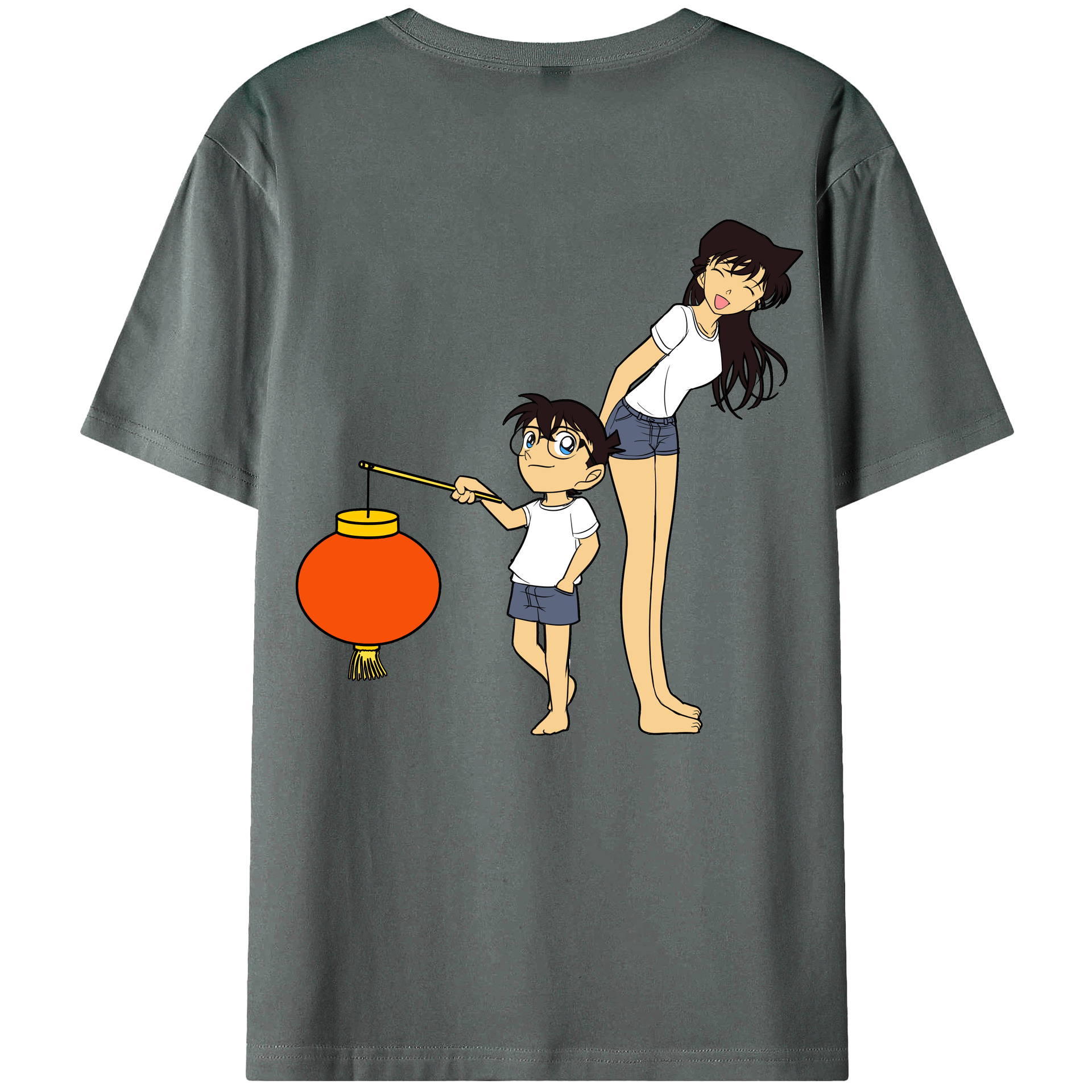 （画像用） 名探偵コナン 毛利 蘭 もうり らん、モーリ ラン Detective Conan Rachel Moore 綿100％半袖Tシャツ（背面プリント）